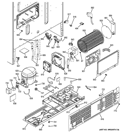 MACHINE COMPARTMENT Diagram and Parts List for DFE29JMDAES  General Electric Refrigerator