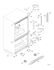 MISC. PARTS Diagram and Parts List for PDRS3MBYARSS  General Electric Refrigerator