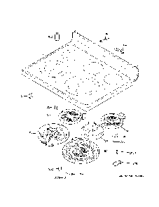 Cooktop Diagram and Parts List for JB735DP3WW  General Electric Range