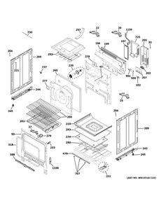 Body Parts Diagram and Parts List for CHS900P3M2D1  General Electric Range