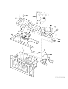 Interior Parts (2) Diagram and Parts List for CVM517P3R2D1  General Electric Microwave