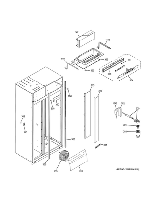 Fresh Food Section Diagram and Parts List for ZISP420DKCSS  General Electric Refrigerator