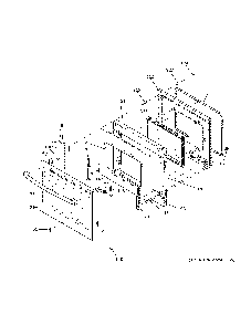 Door Diagram and Parts List for JB258GM2SA  General Electric Range