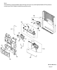 BEVERAGE DISPENSER Diagram and Parts List for PYE22PMKBES  General Electric Refrigerator