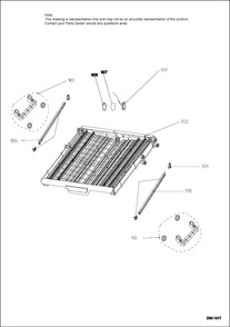 Part Location Diagram of WG04F10265 GE CUTLERY ASSEMBLY