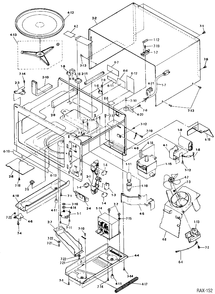 BODY PARTS Diagram and Parts List for GTC1243W  General Electric Microwave