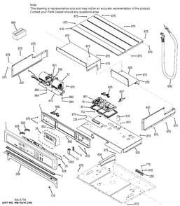CONTROL PANEL Diagram and Parts List for ZET9050SH1SS  General Electric Range