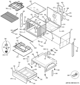 Body Parts Diagram and Parts List for JS750DF2BB  General Electric Range