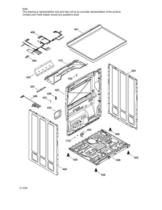 Cabinet Diagram and Parts List for GMMP280ED4WS  General Electric Dryer