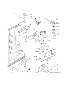 Fresh Food Section Diagram and Parts List for GSE23GGKECBB  General Electric Refrigerator