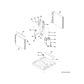 Sealed System 1 Diagram and Parts List for AVVS12DCXWAK1  General Electric Air Conditioner