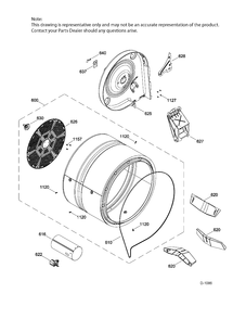 Part Location Diagram of WW02F00579 GE BURNER Assembly