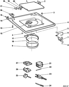 MAIN TOP Diagram and Parts List for 52190116  General Electric Washer