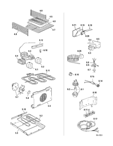 ELECTRICAL CONTROLS AND OVEN PARTS Diagram and Parts List for CBIGE24K1BB  General Electric Range