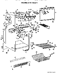 Cabinet Parts Diagram and Parts List for CTX18LGR  Hotpoint Refrigerator
