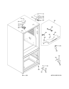 Case Parts Diagram and Parts List for QNE27JSMAFSS  General Electric Refrigerator