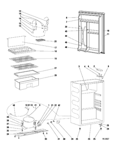 REFRIGERATOR ALL PARTS Diagram and Parts List for GMR04BANBCB  General Electric Refrigerator