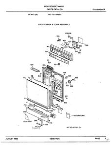 Dishwasher Diagram and Parts List for SIG1482A68BA  General Electric Dishwasher