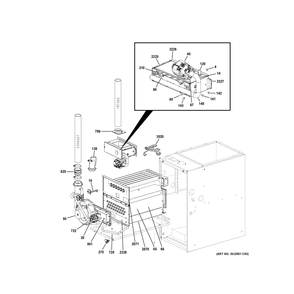 Cabinet (2) Diagram and Parts List for NF95X040S3BR0  General Electric Furnace