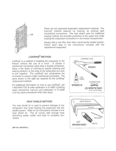 Evaporator Instructions Diagram and Parts List for GSE23GGKECBB  General Electric Refrigerator