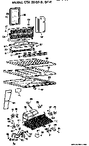 Unit Parts Diagram and Parts List for CTX20GFC  Hotpoint Refrigerator