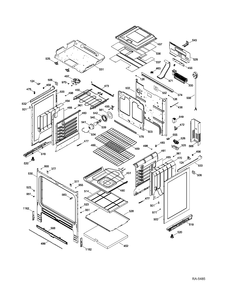 BODY PARTS Diagram and Parts List for JCSP42SR2SS  General Electric Range