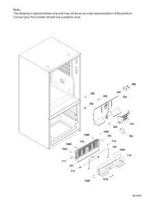 FUNCTIONAL PARTS FZ Diagram and Parts List for GNE25DSKAKSS  General Electric Refrigerator