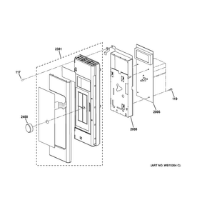 Control Parts Diagram and Parts List for PVM9179SF2SS  General Electric Microwave