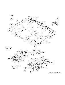 Cooktop Diagram and Parts List for CES700M2N4S5  General Electric Range
