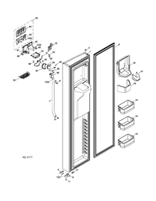 FZ DOOR Diagram and Parts List for GSHS9NGYBCSS  General Electric Refrigerator