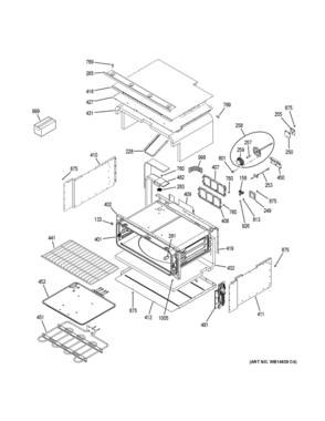 UPPER OVEN Diagram and Parts List for ZET1DJ2SS  General Electric Range