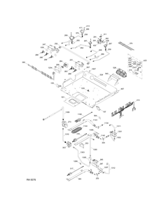 GAS & BURNER PARTS Diagram and Parts List for CCGS990SET2SS  General Electric Range