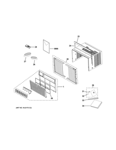 ROOM AIR CONDITIONER Diagram and Parts List for AEL06LXL1  General Electric Air Conditioner