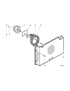 CONVECTION MOTOR Diagram and Parts List for 12891-2  General Electric Range