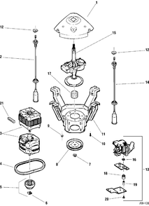 MECHANISM GROUP Diagram and Parts List for ZPSQ4160T8WW  General Electric Washer
