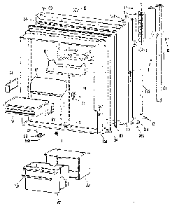 Fresh Food Door Diagram and Parts List for TBX25RLB  General Electric Refrigerator