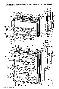 Doors Diagram and Parts List for CTH18ERERHA  Hotpoint Refrigerator