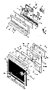 Control & Door Diagram and Parts List for JKP07G0J3  General Electric Wall Oven