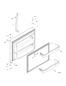 FZ DOOR Diagram and Parts List for MTRC0FAZARWW  General Electric Refrigerator