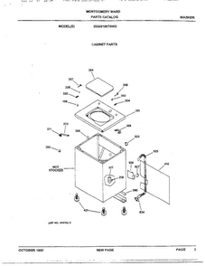 Cabinet Diagram and Parts List for SIG60100T0WG  General Electric Washer