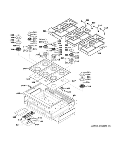 Part Location Diagram of WB35X39464 GE INSULATION TOP