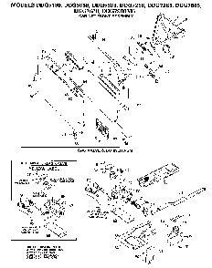 Cabinet Front And Burner Diagram and Parts List for DDG5180  General Electric Dryer