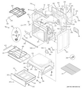 Body Parts Diagram and Parts List for JB700DJ1WW  General Electric Range