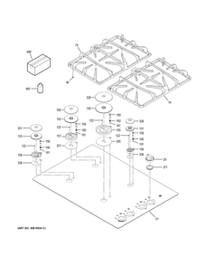 CONTROL PANEL & COOKTOP Diagram and Parts List for JGP5530DL1BB  General Electric Cooktop
