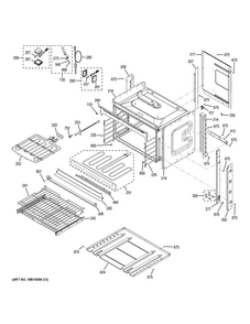 Body Parts Diagram and Parts List for PT7800EK5ES  General Electric Microwave Oven Combo