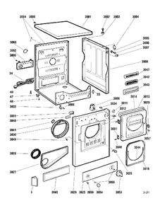 CABINET Diagram and Parts List for PSKP333EB0WW  General Electric Dryer