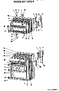 Doors Diagram and Parts List for TBF16AGB  General Electric Refrigerator