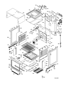 BODY PARTS Diagram and Parts List for JCGB600SET2SS  General Electric Range