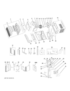 Room Air Conditioner Diagram and Parts List for AEL24DVL1  General Electric Air Conditioner