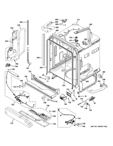 Body Parts 1 Diagram and Parts List for ZDT925SIN5II  General Electric Dishwasher